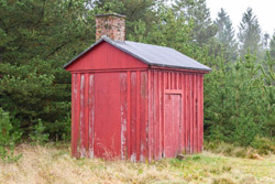 Kolonnehus mellem Hampen og Hjøllund