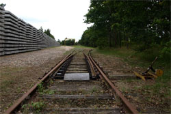 Sidesporet fra Rødkjærsbro station om til det tidligere Rødkærsbro Produkthandel, nuværende Stena Jern og Metal